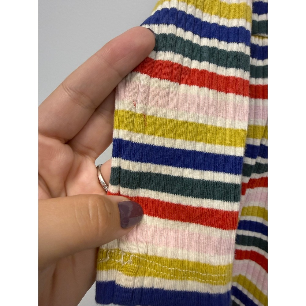 Hanna Andersson Kids Girls Multi Color Striped Rib Knit Long Sleeve Dress Size 4 - Picture 4 of 5